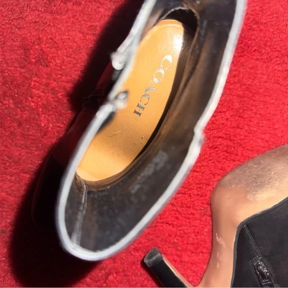 Coach Black Leather Ankle Booties - Picture 4 of 4